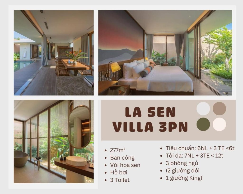 La Sen Villa 3 phòng ngủ Mandala Retreats Kim Bôi